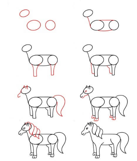 Idée de cheval (3) dessin