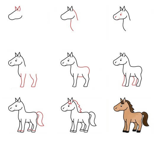 Idée de cheval (6) dessin