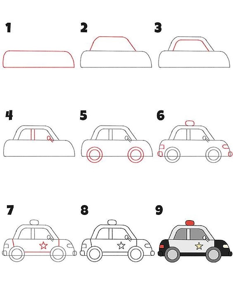 Idées de voitures de police 2 dessin