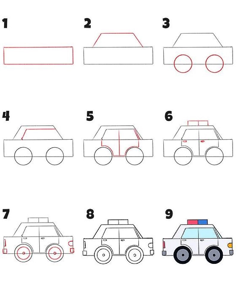 Idées de voitures de police 4 dessin
