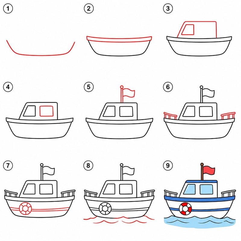 Image de bateau dessin