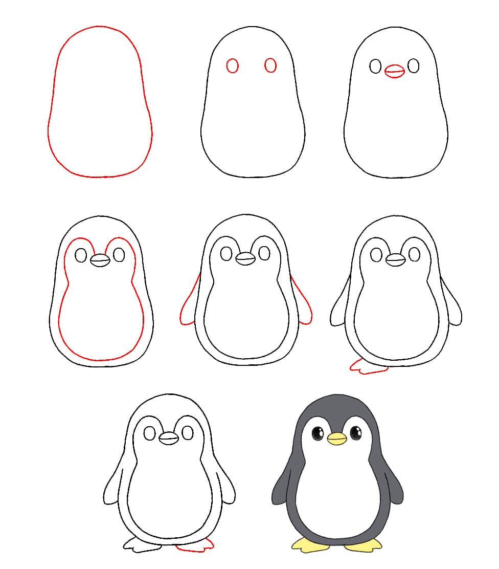 Pingouin gratuit dessin