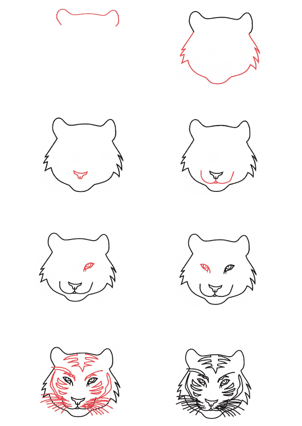 43 Facile Et Simple Id es De Dessin Tigre Comment Dessiner Tigre