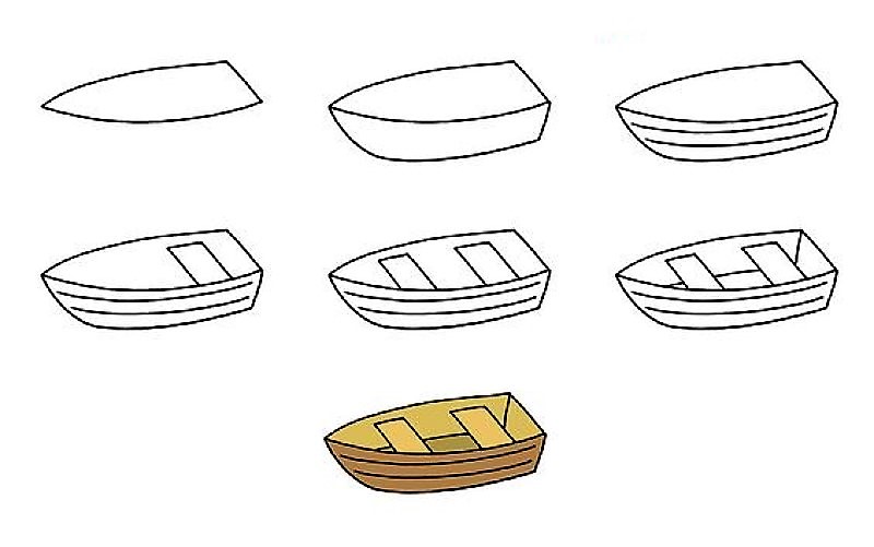 Un bateau simple dessin