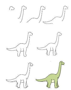 Un simple dinosaure dessin