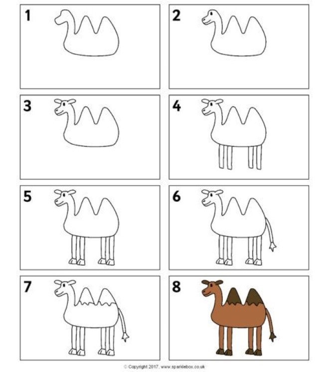 Idée de chameau 6 dessin