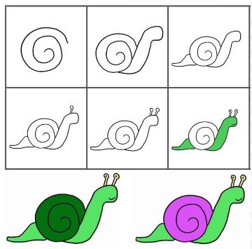 Comment dessiner Idée d’escargot 14