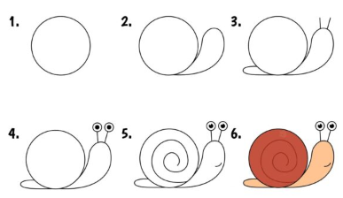 Idée d'escargot 9 dessin