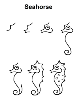 Idée hippocampe 10 dessin