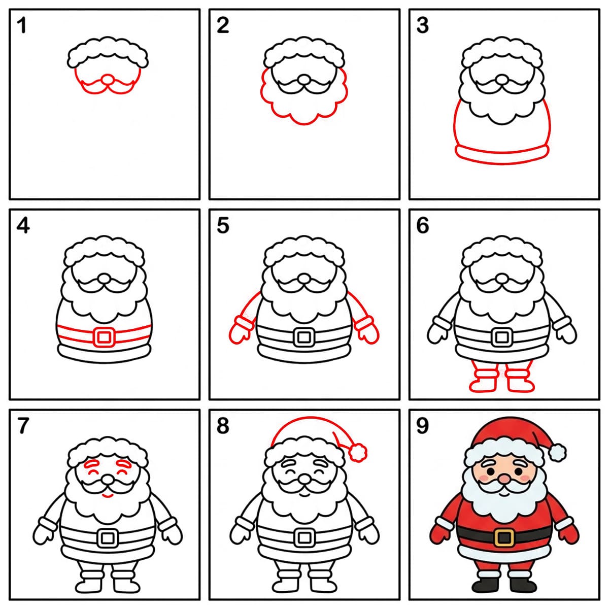 Père Noël joyeux dessin