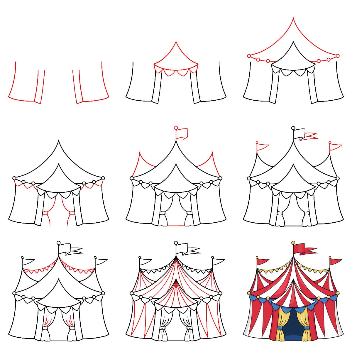 Tente de cirque dessin