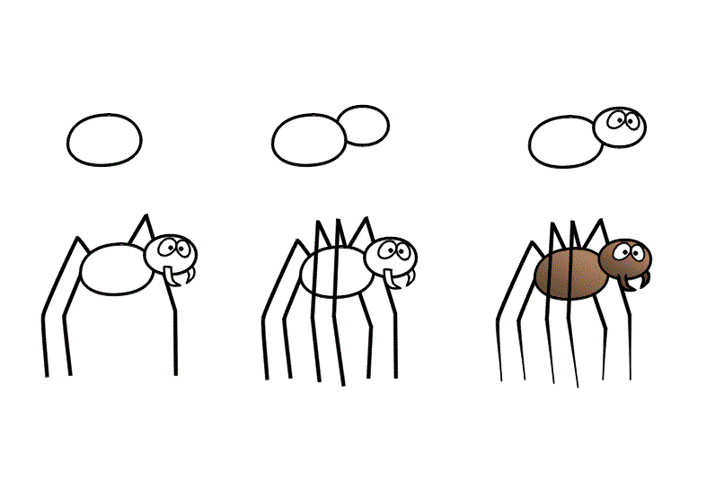Une simple araignée dessin