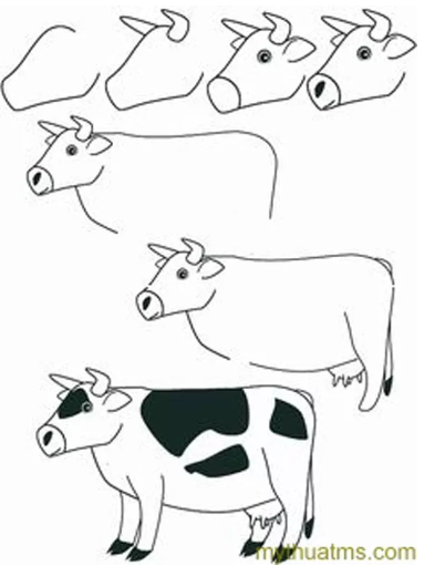 Une simple vache dessin