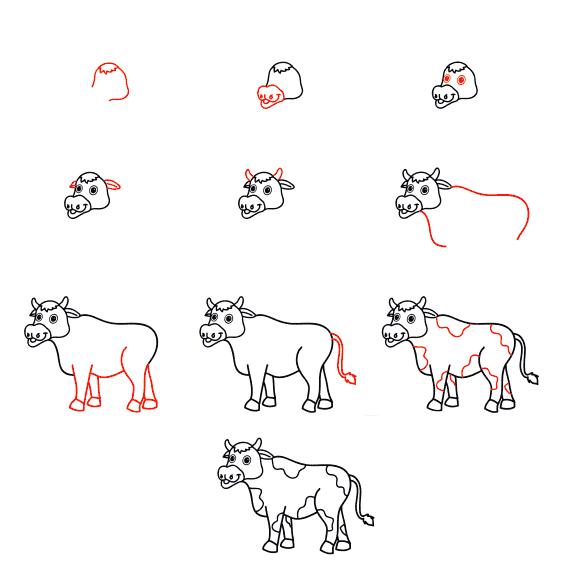 Vache de dessin animé dessin