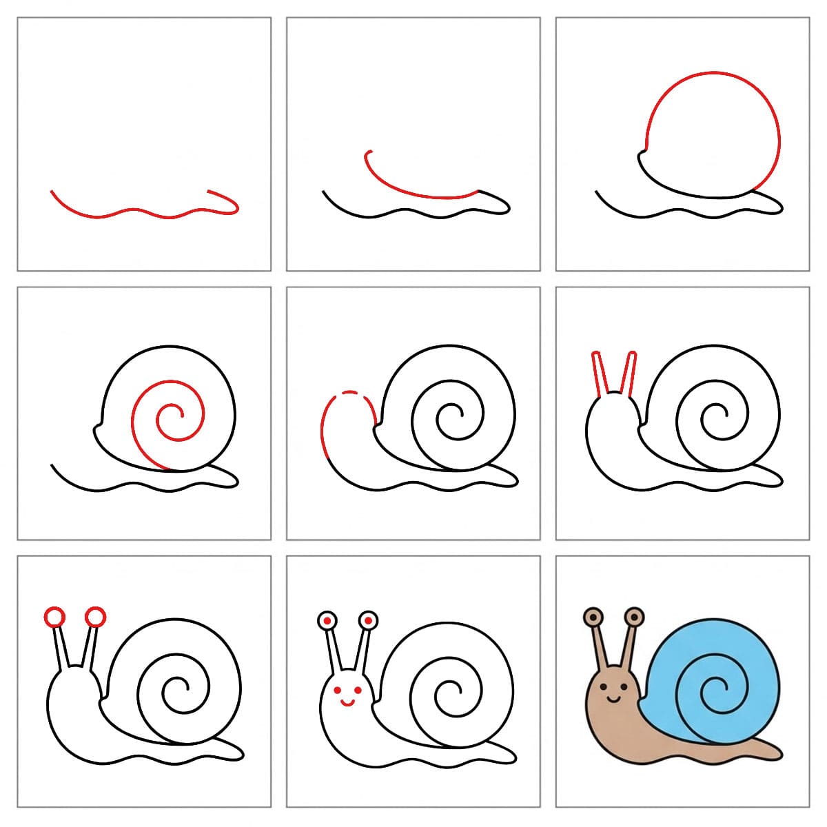 Escargot rampant dessin
