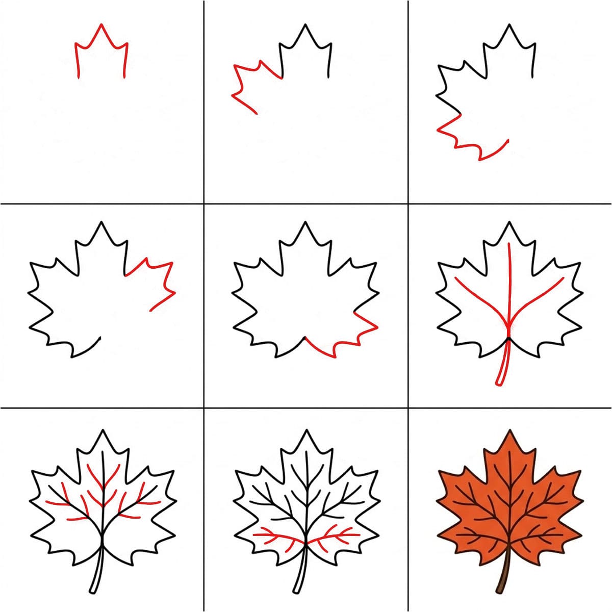 Feuille d'érable à imprimer dessin