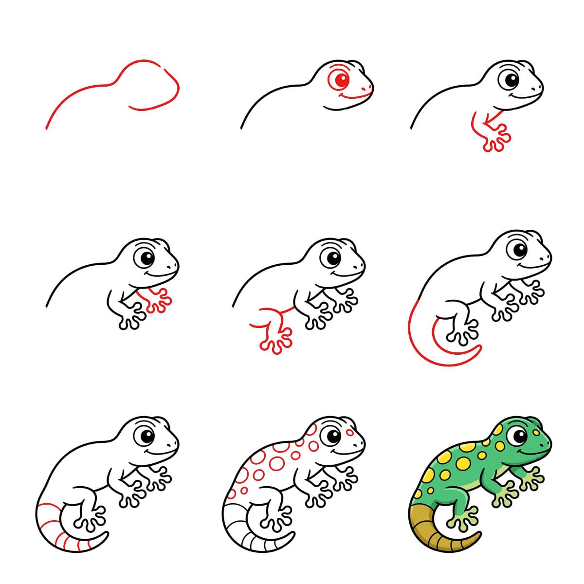 Gecko à motifs dessin