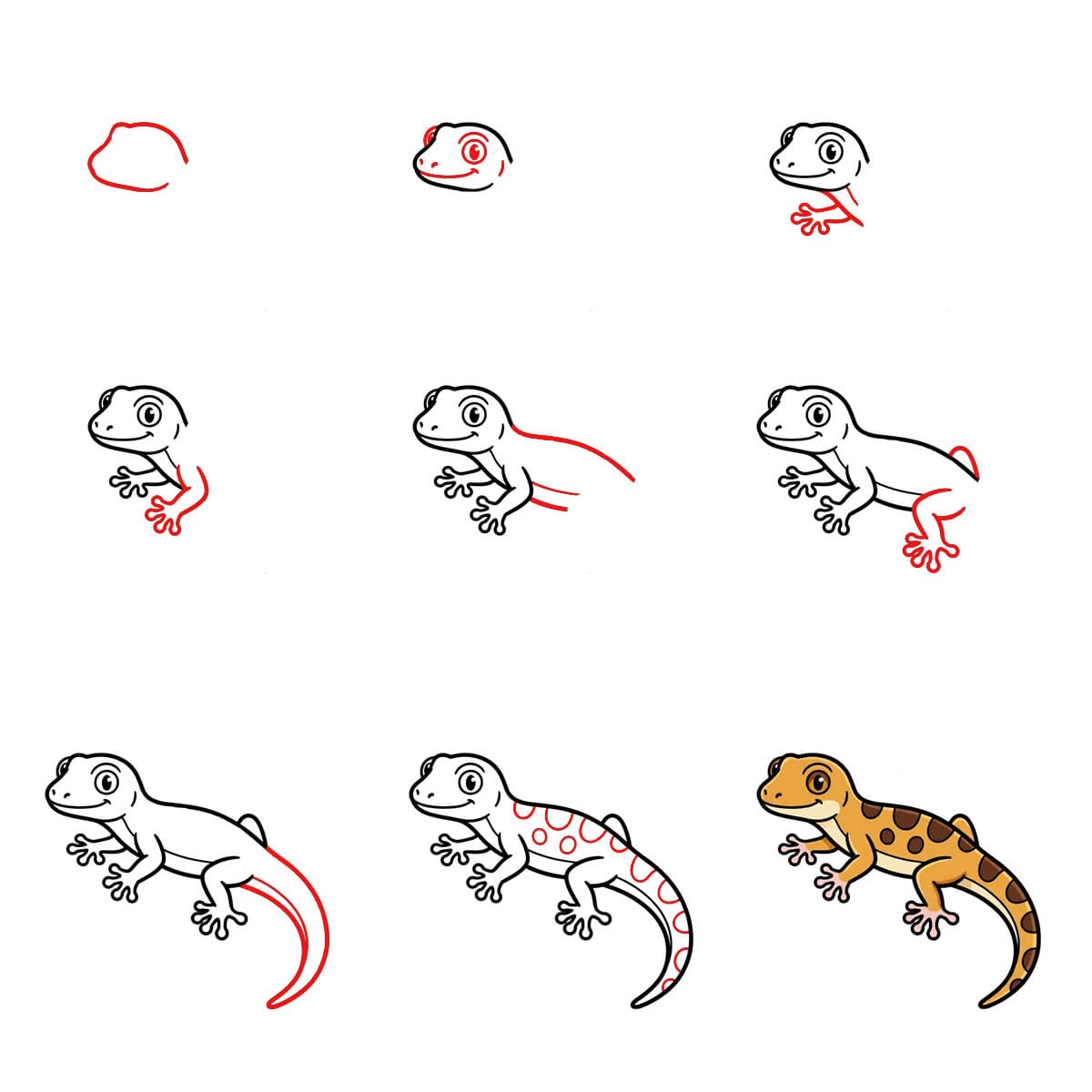 Gecko libre dessin