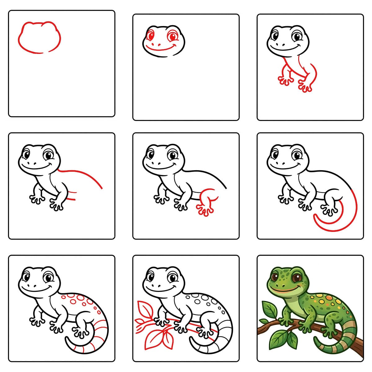 Gecko perché dessin