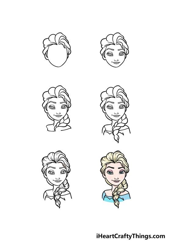 Comment dessiner Idée princesse Elsa 5