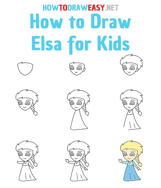 Idée Princesse Elsa 4 dessin