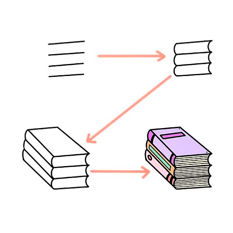 Comment dessiner Idée Un dossier de livres sur la table 1