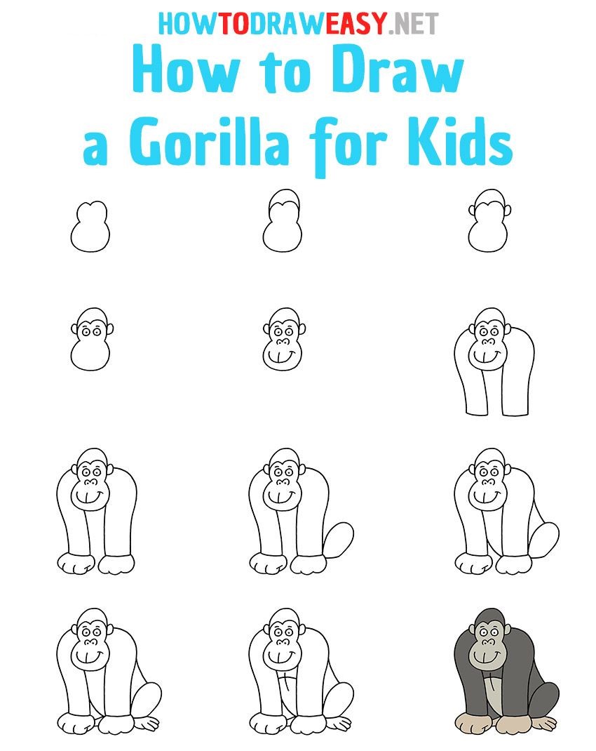Idées de gorilles 9 dessin