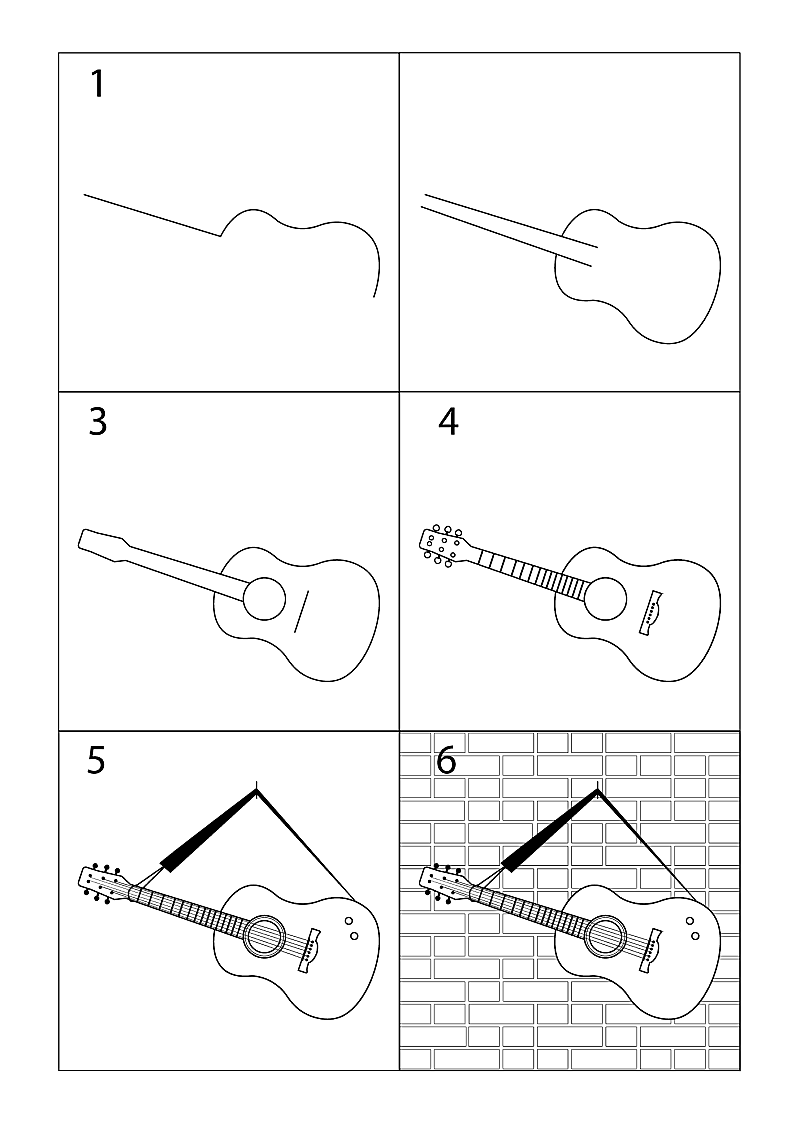 Comment dessiner Idées de guitare 16