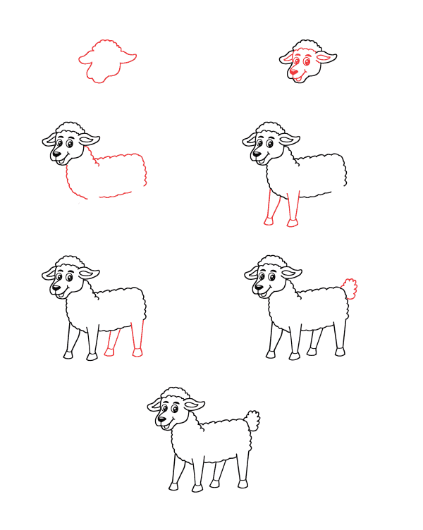 Mouton de dessin animé dessin