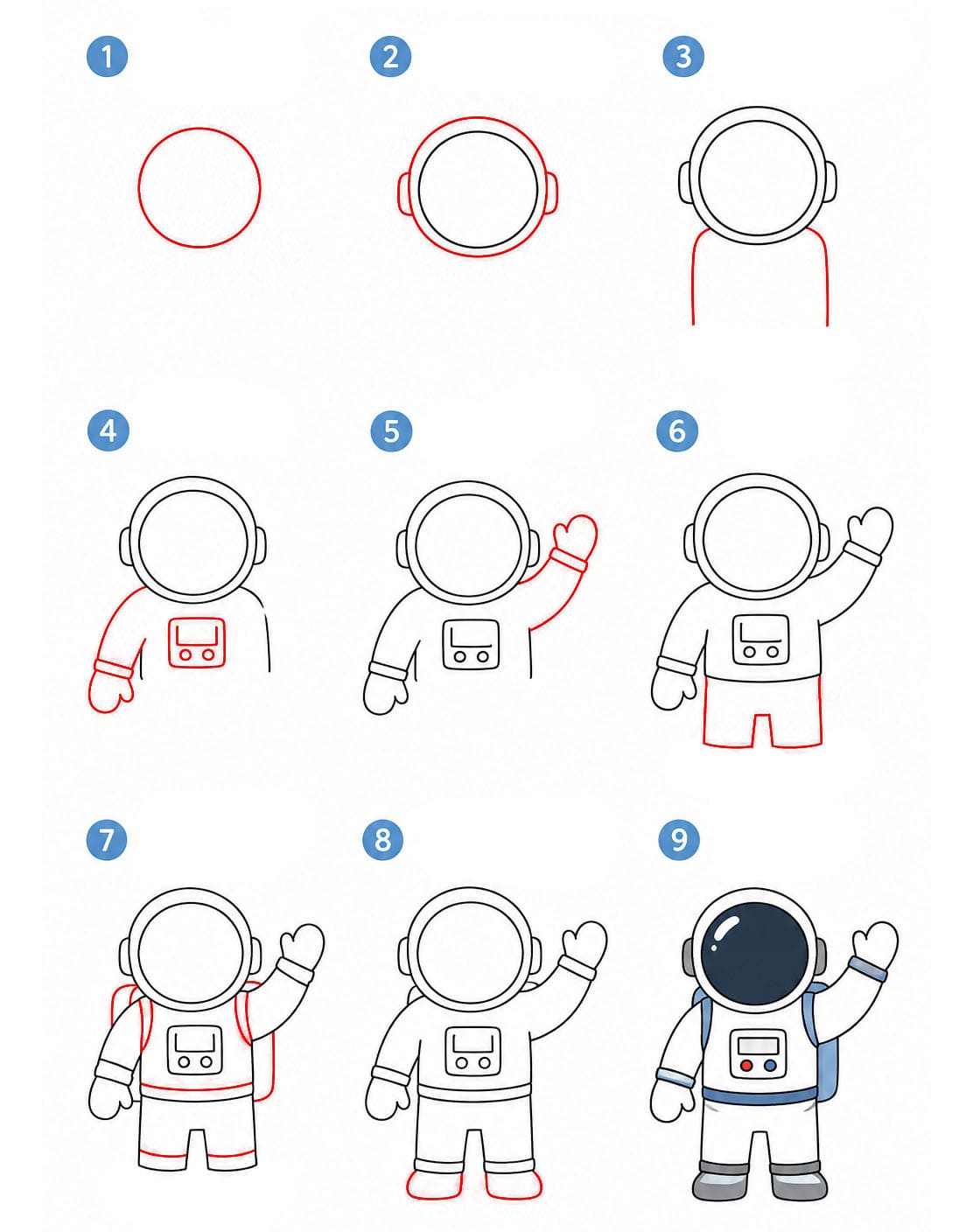 Astronaute sympathique dessin