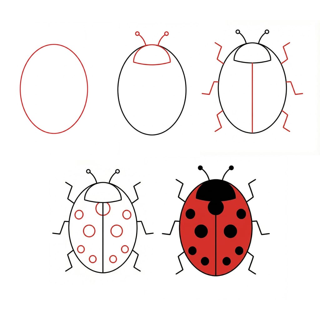Coccinelle basique dessin