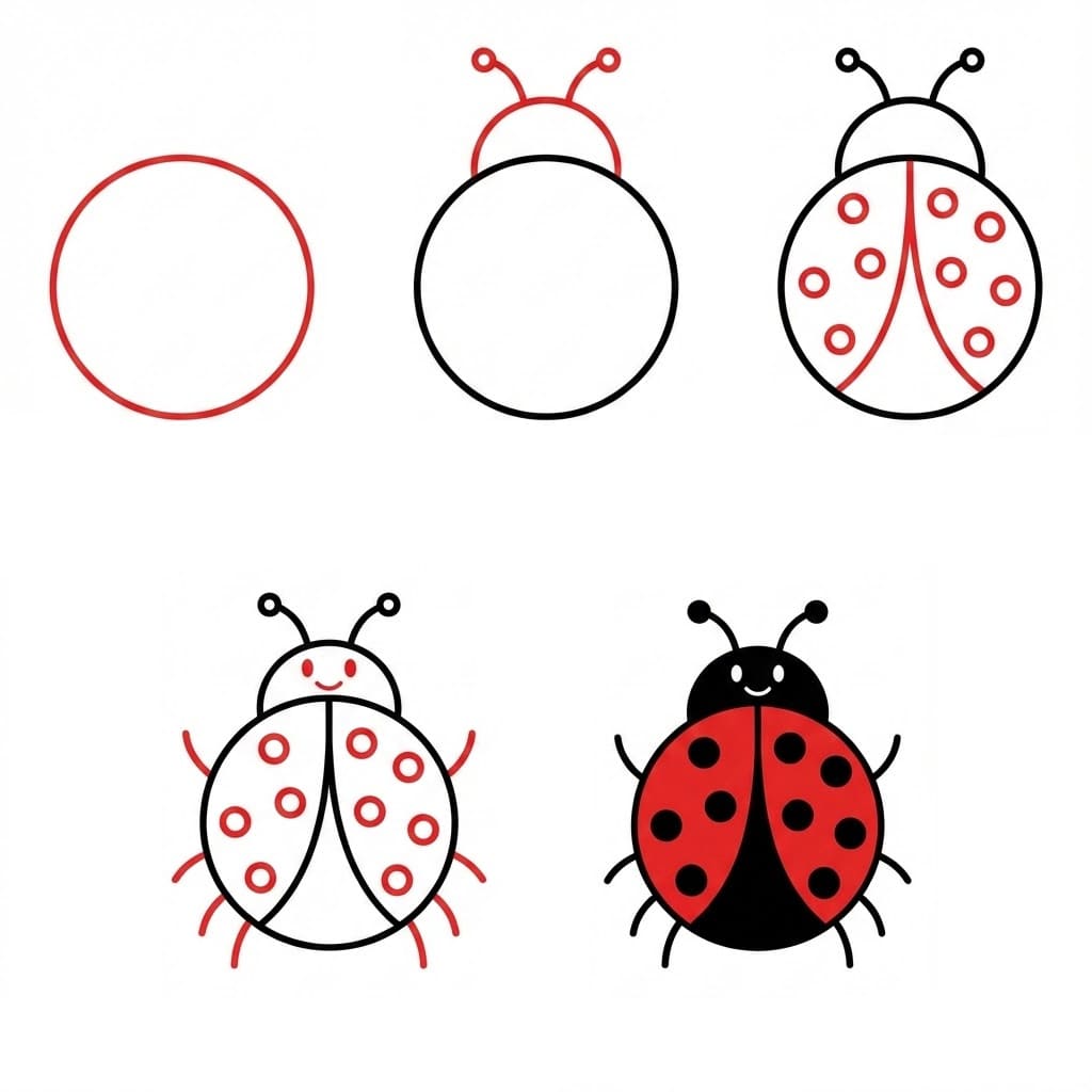 Coccinelle gratuite dessin