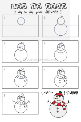 Idée de bonhomme de neige 11 dessin