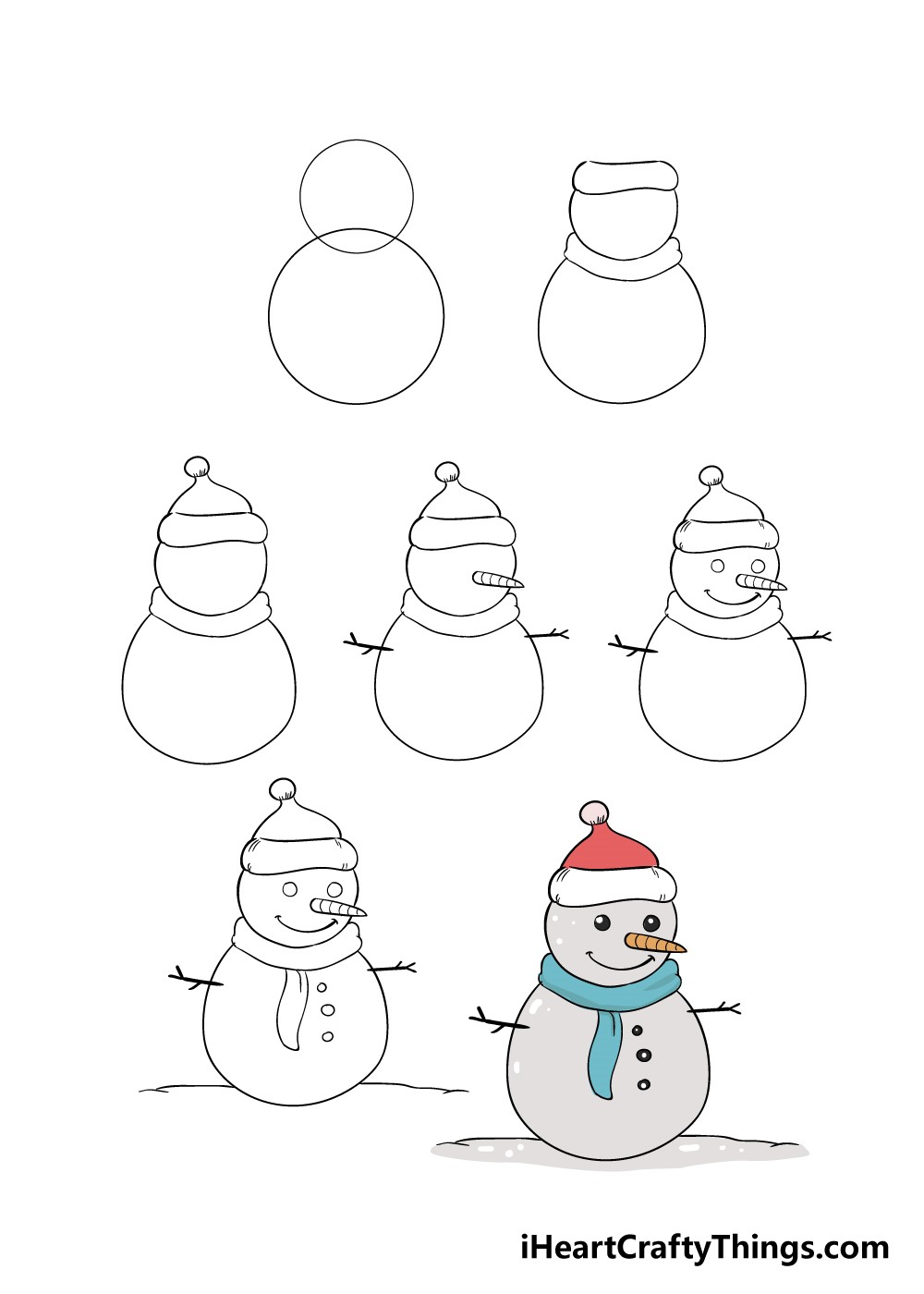 Idée de bonhomme de neige 4 dessin