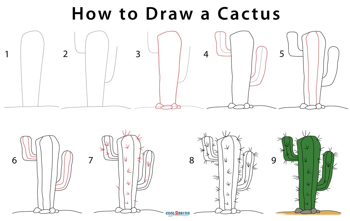 Idée de cactus 11 dessin