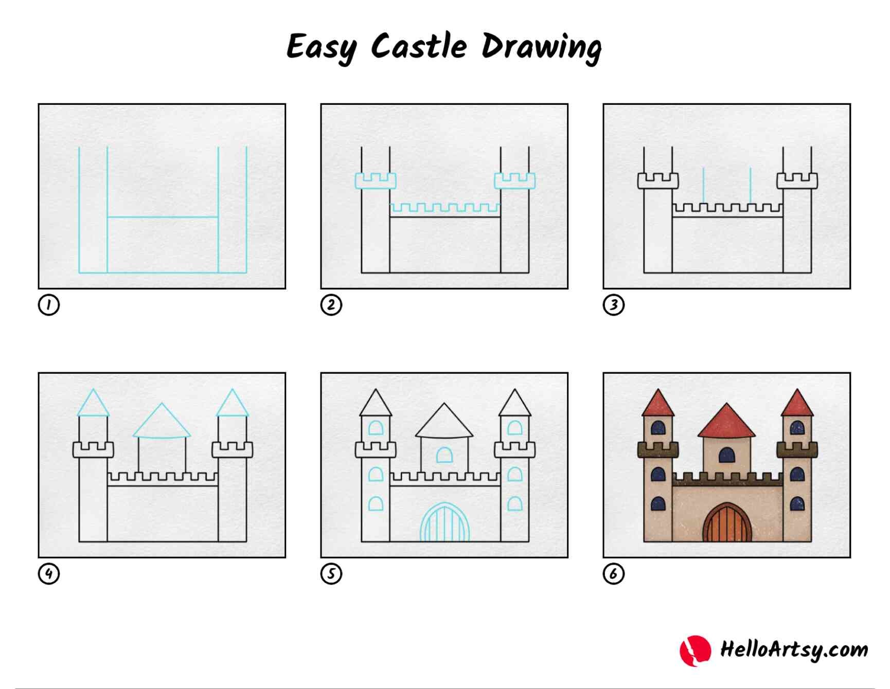 Idée de château 10 dessin