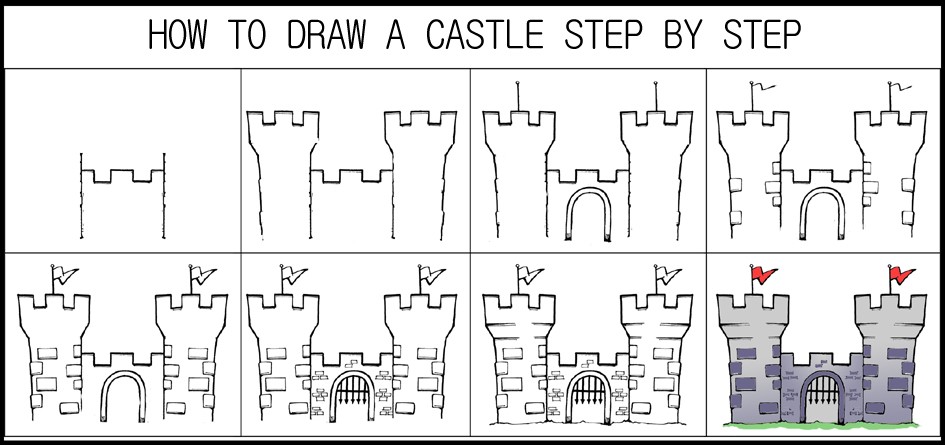 Idée de château 12 dessin