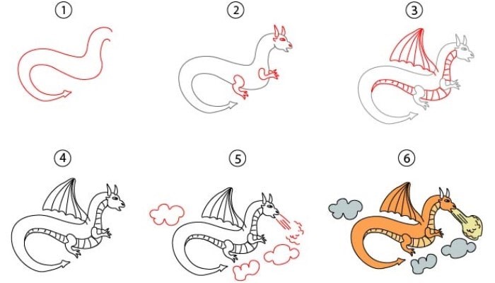 Idée de dragon 4 dessin