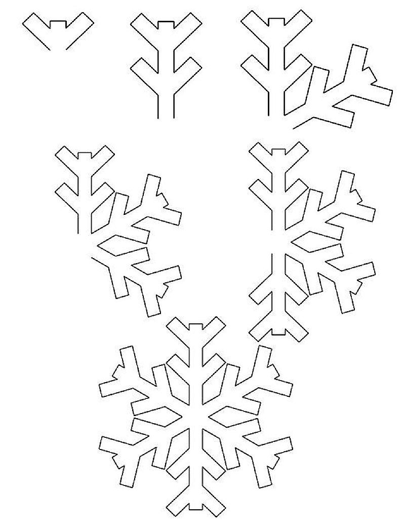 Idée de flocon de neige 12 dessin