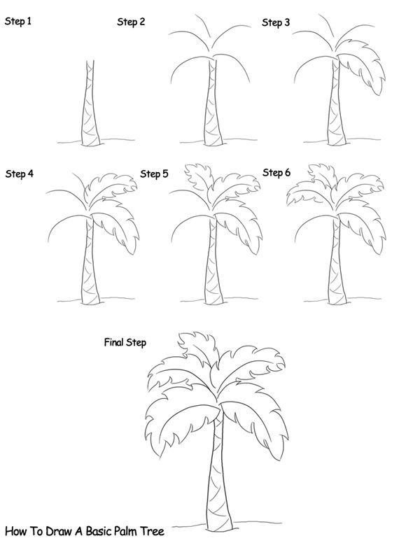 Idée de palmier 10 dessin