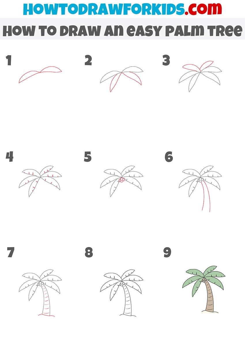 Idée de palmier 11 dessin