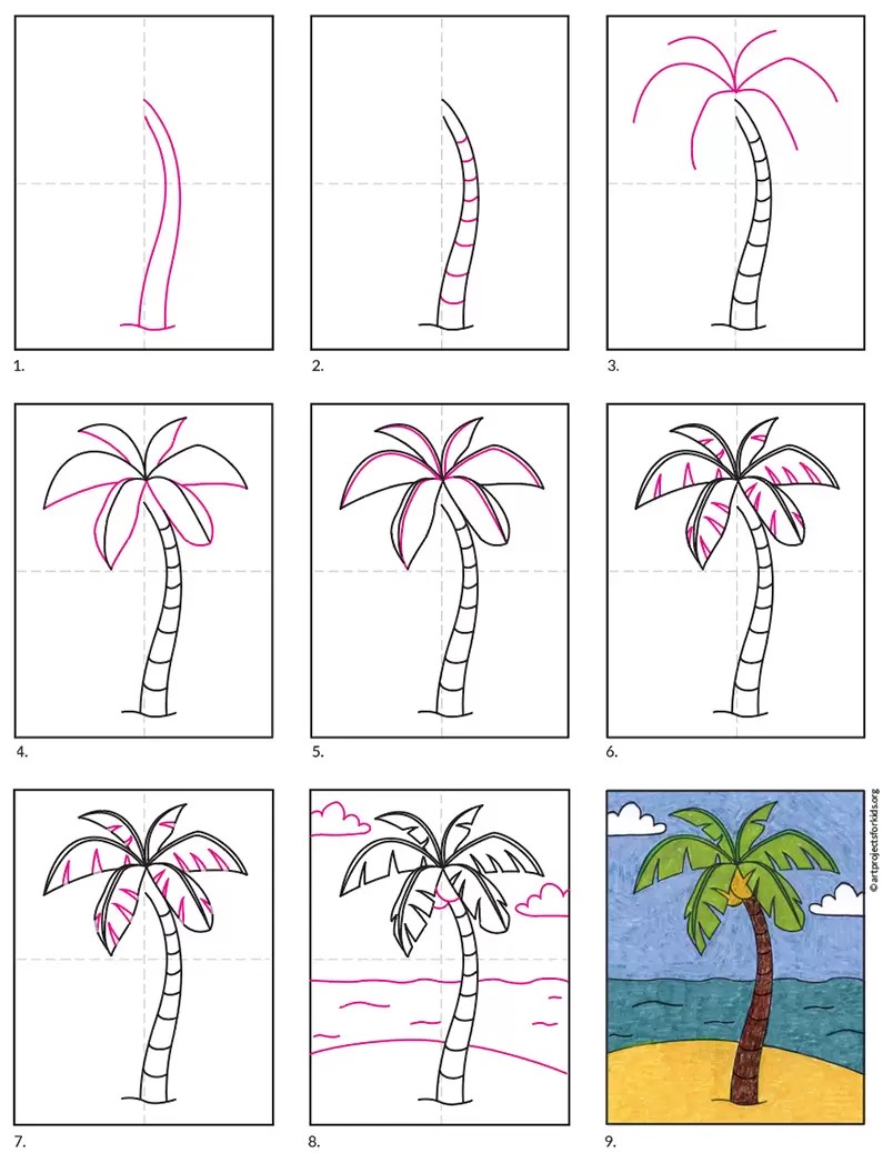 Idée de palmier 2 dessin