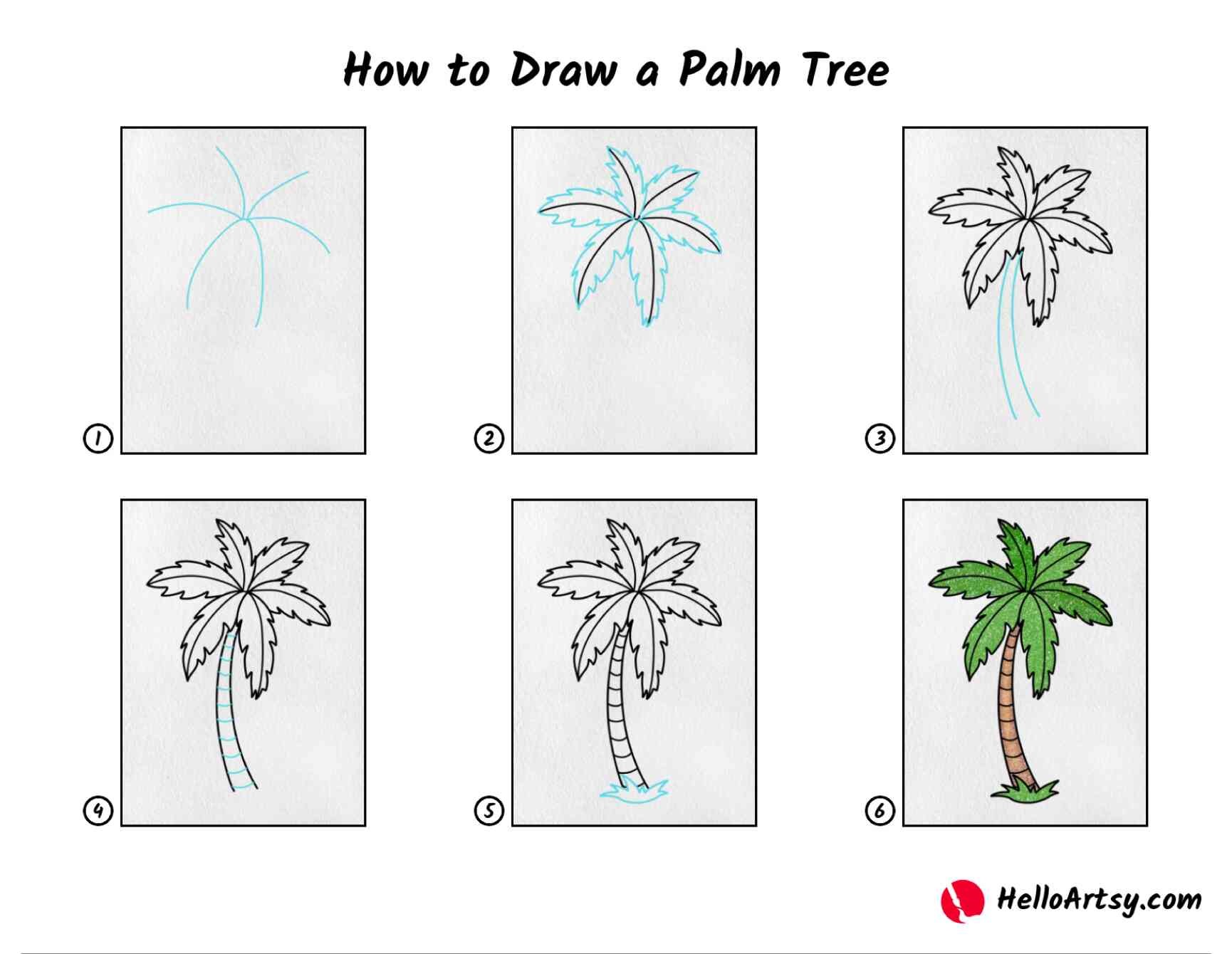 Idée de palmier 3 dessin