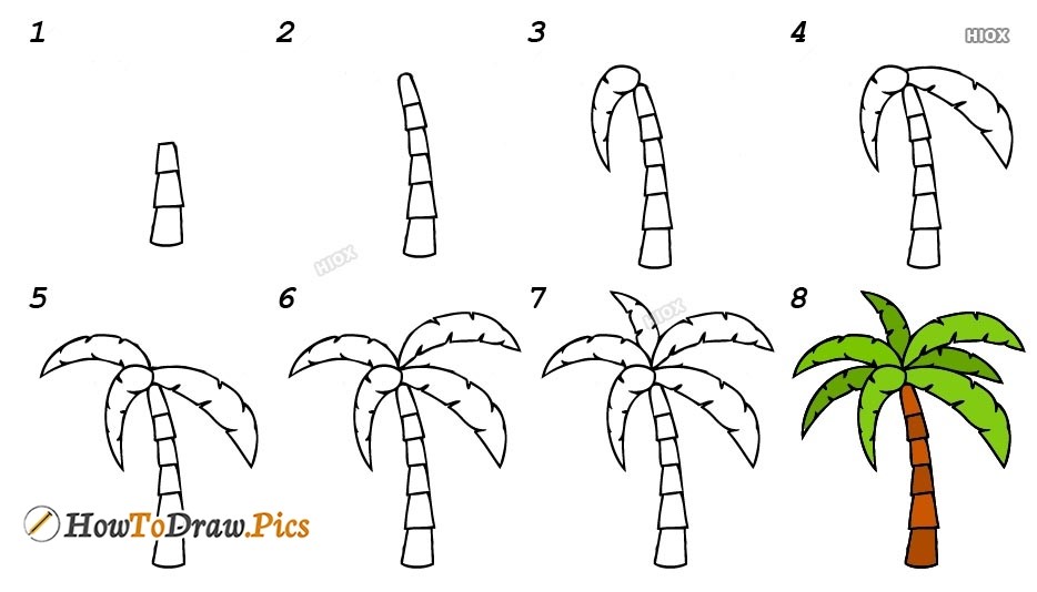 Idée de palmier 4 dessin