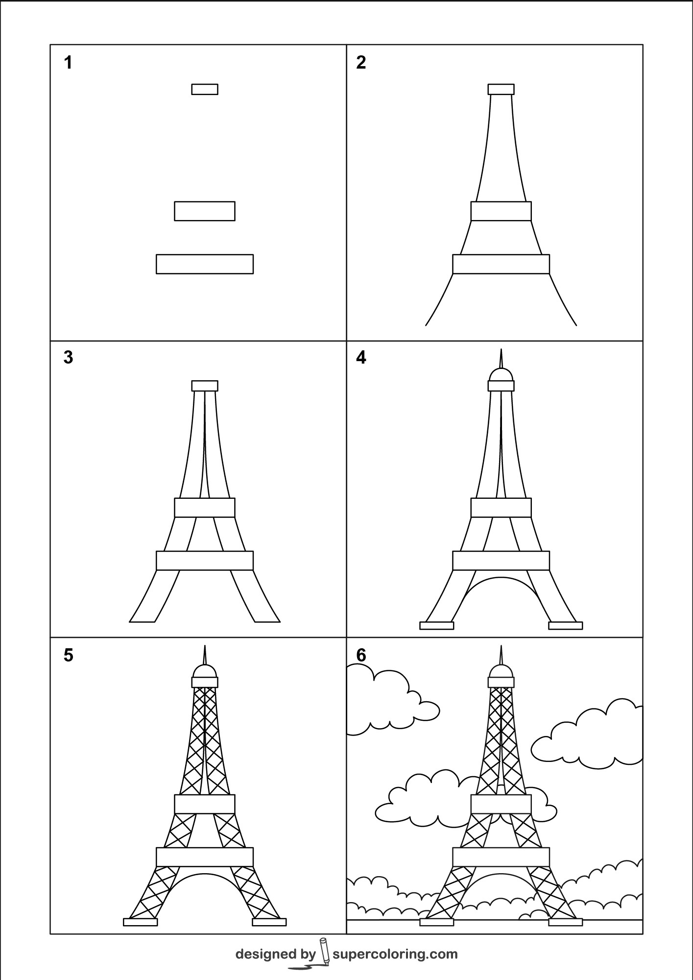 Idée Tour Eiffel 6 dessin