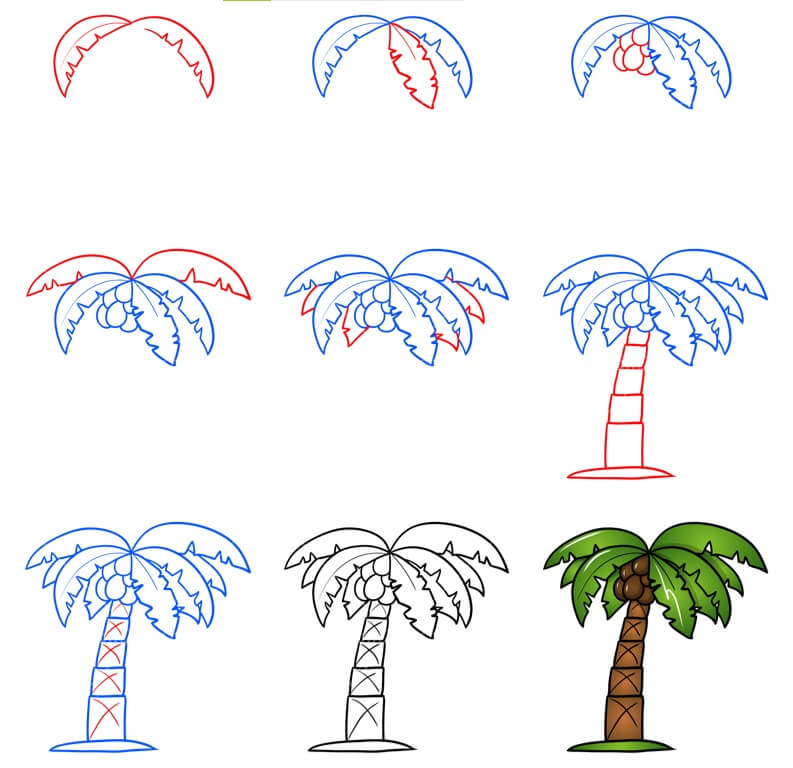 Idée de palmier (25) dessin