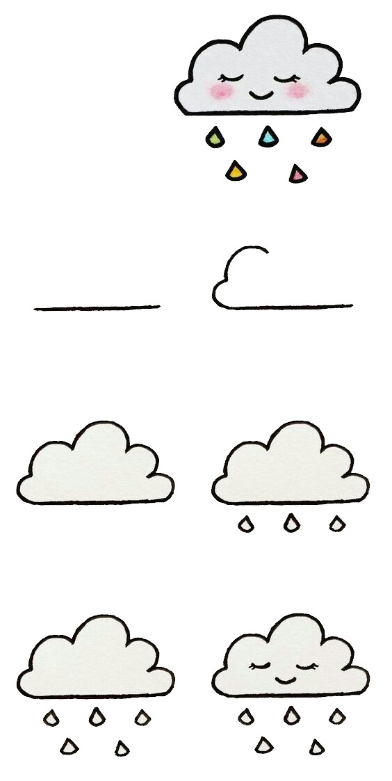 Nuages ​​de pluie (5) dessin