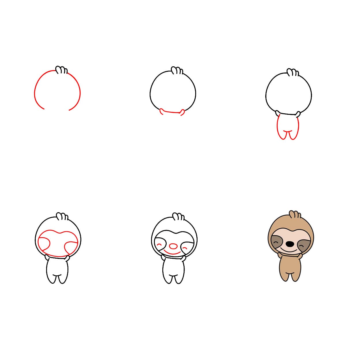 Paresseux face à l'avant dessin