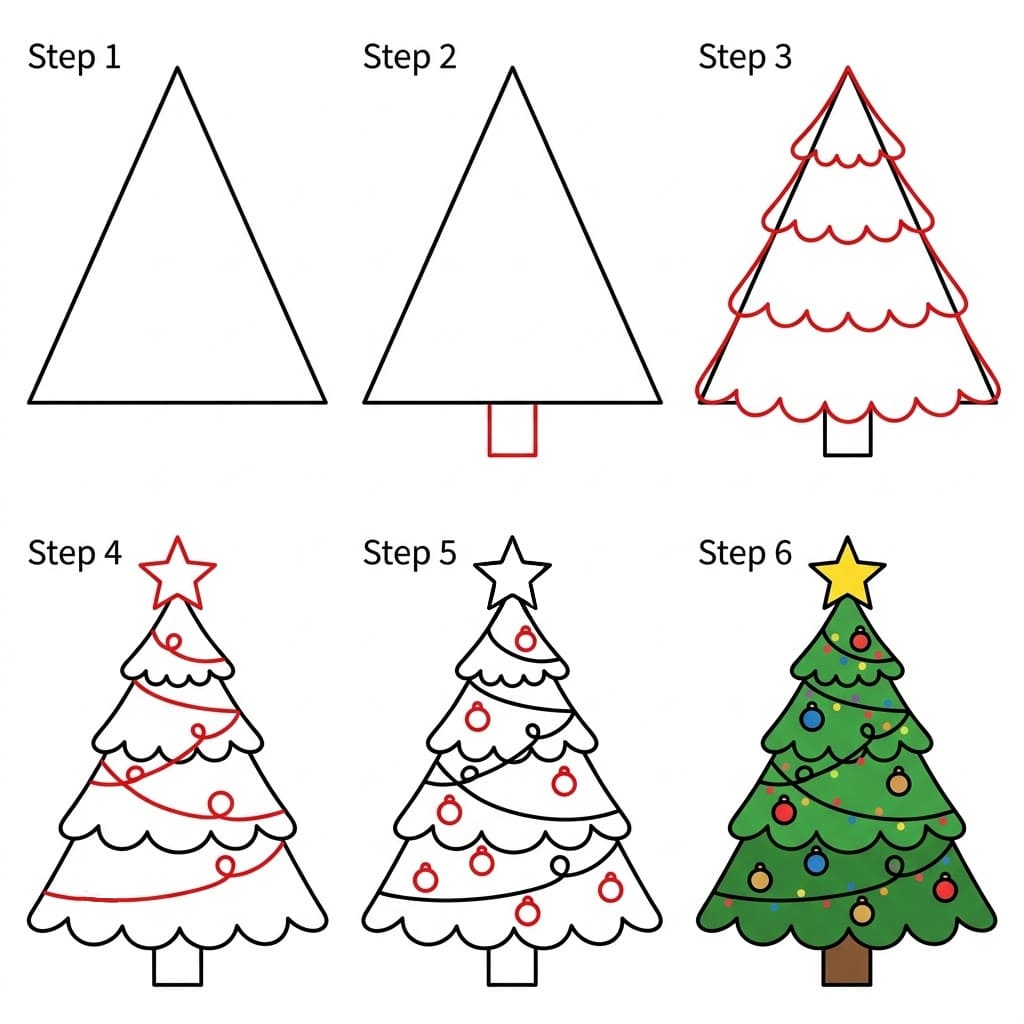 Sapin de Noël simple dessin