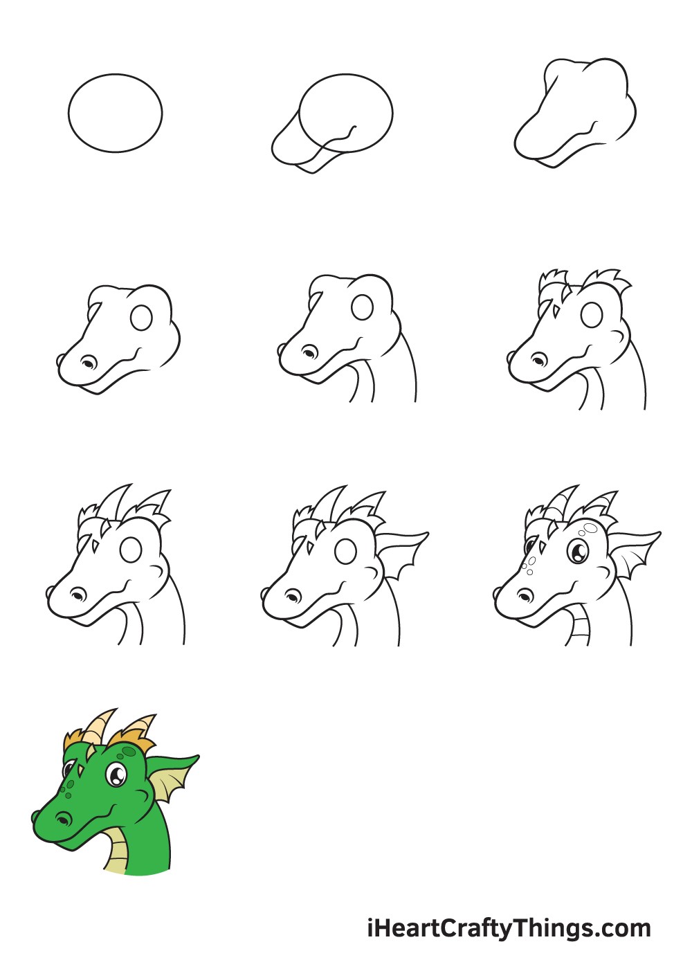 Tête de dragon dessin